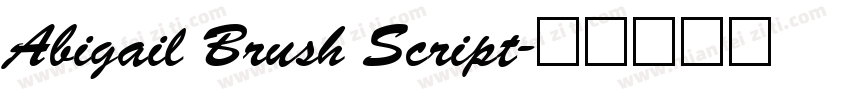 Abigail Brush Script字体转换